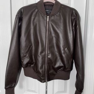 Aritzia Drive Bomber in Rich Mocha
